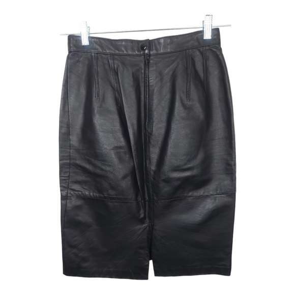 Vintage Genuine Nappa Leather Mini Skirt Robinsons - Picture 6 of 7